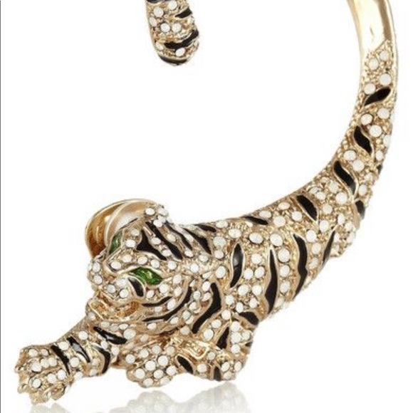 Roberto Cavalli Swarovski crystal Tiger earrings - Picture 2 of 6